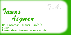 tamas aigner business card